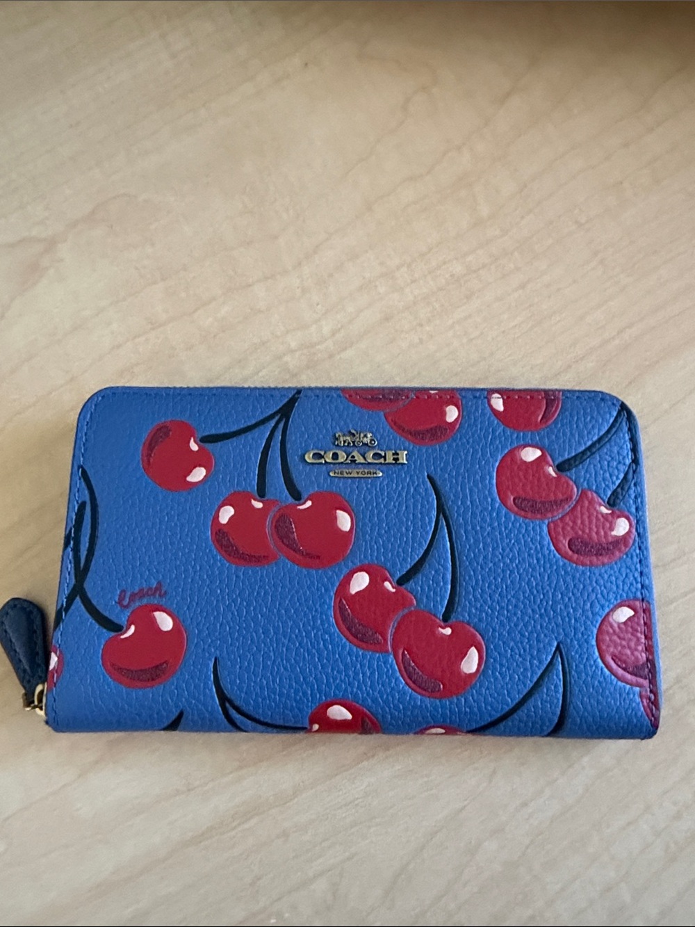 Coach Medium Cherry Zip Around Wallet